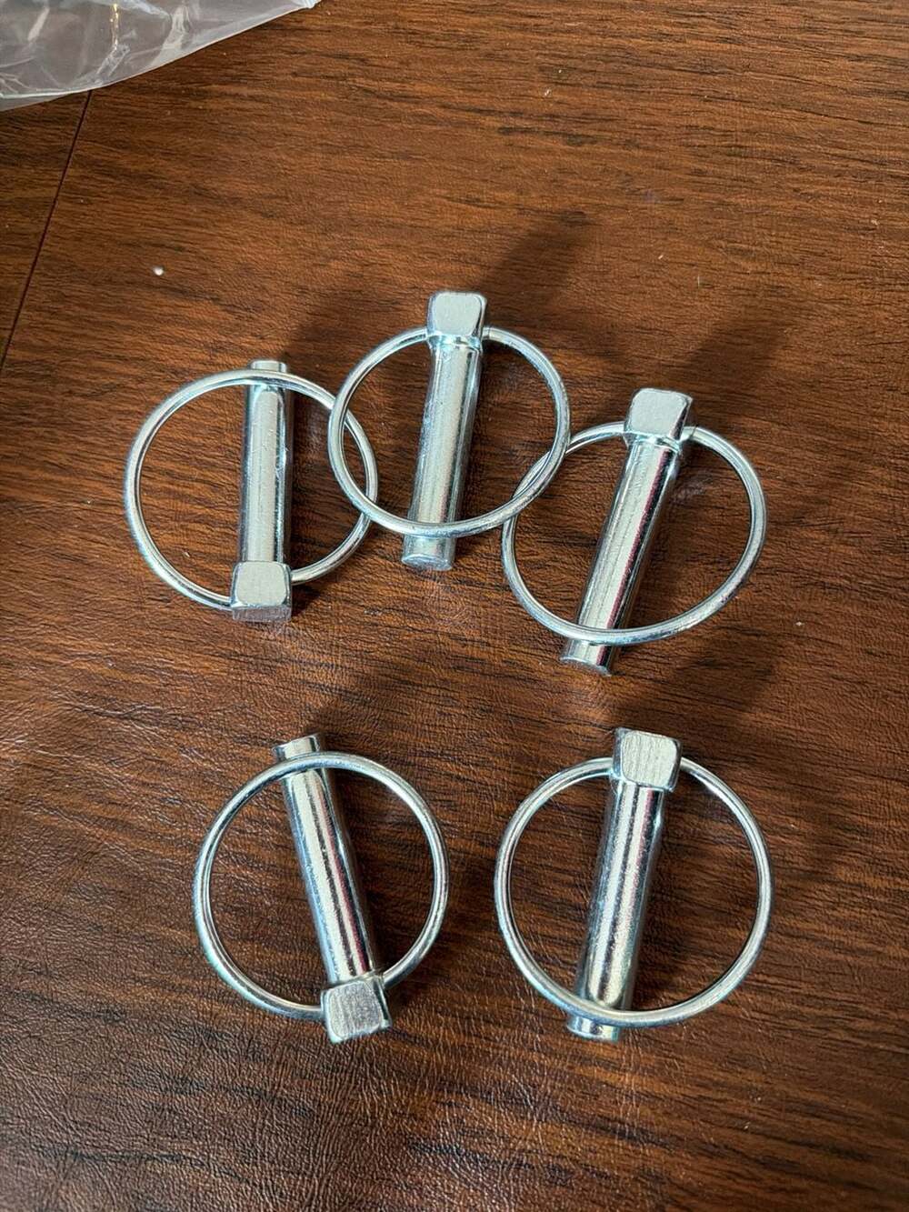 uxcell M12x50mm Tractor Lynch Pin 5 Pack Silver Tone Carbon Steel